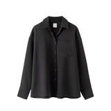 Almada Label FINN CREPE SHIRT, Black