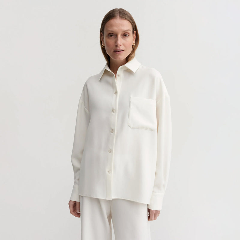 Almada Label FINN CREPE SHIRT, Cream
