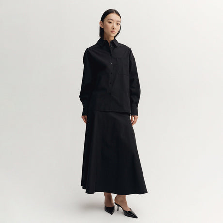 Almada Label FINN POPLIN SHIRT, Black