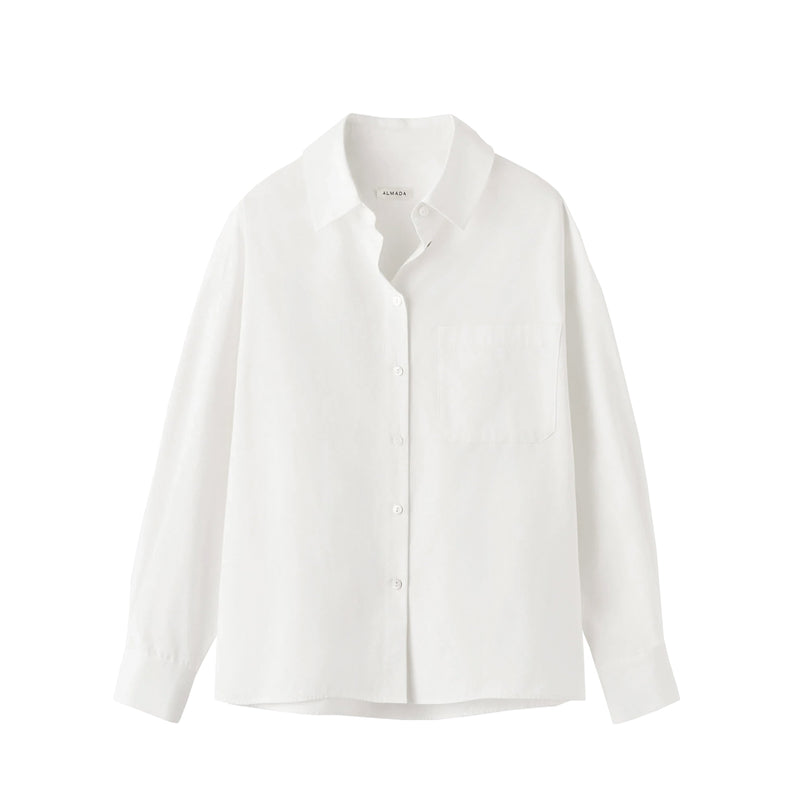 Almada Label FINN POPLIN SHIRT, White