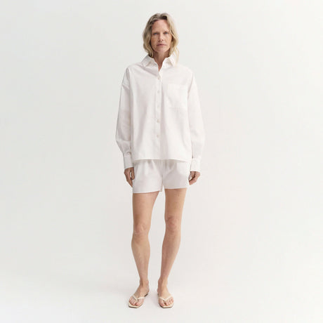 Almada Label FINN POPLIN SHIRT, White