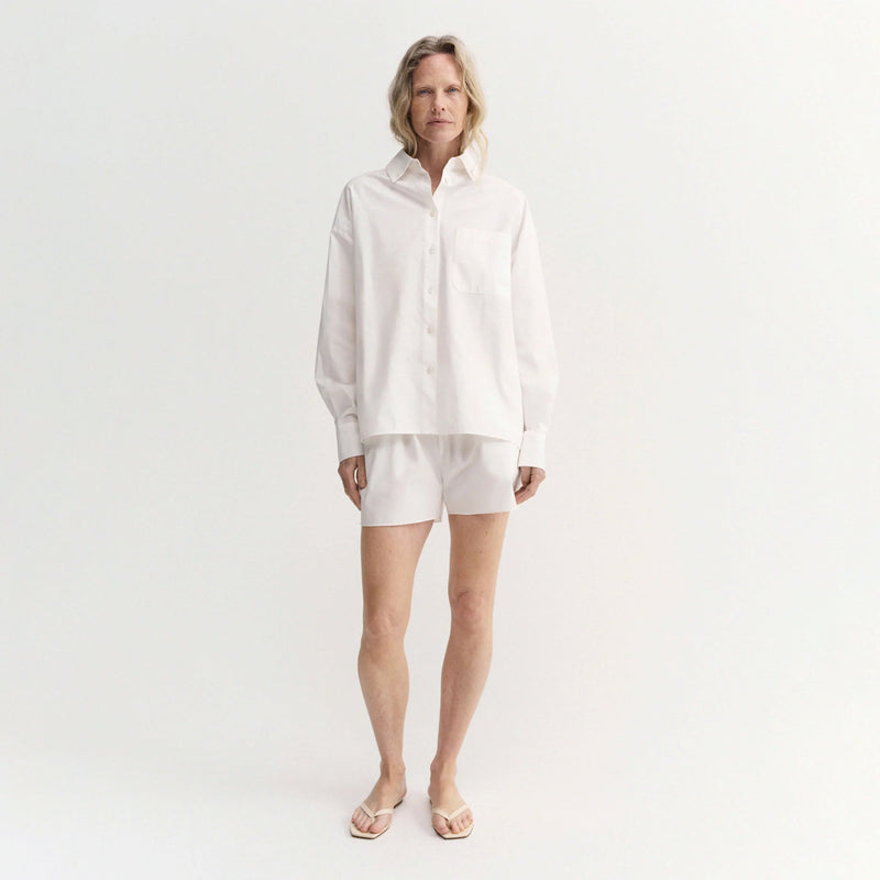 Almada Label FINN POPLIN SHIRT, White