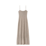 Almada Label FIONA BRUSHED CASHMERE DRESS, Nougat