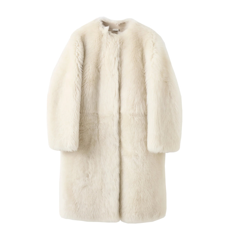Almada Label GEMMA SHEARLING COAT, Cream