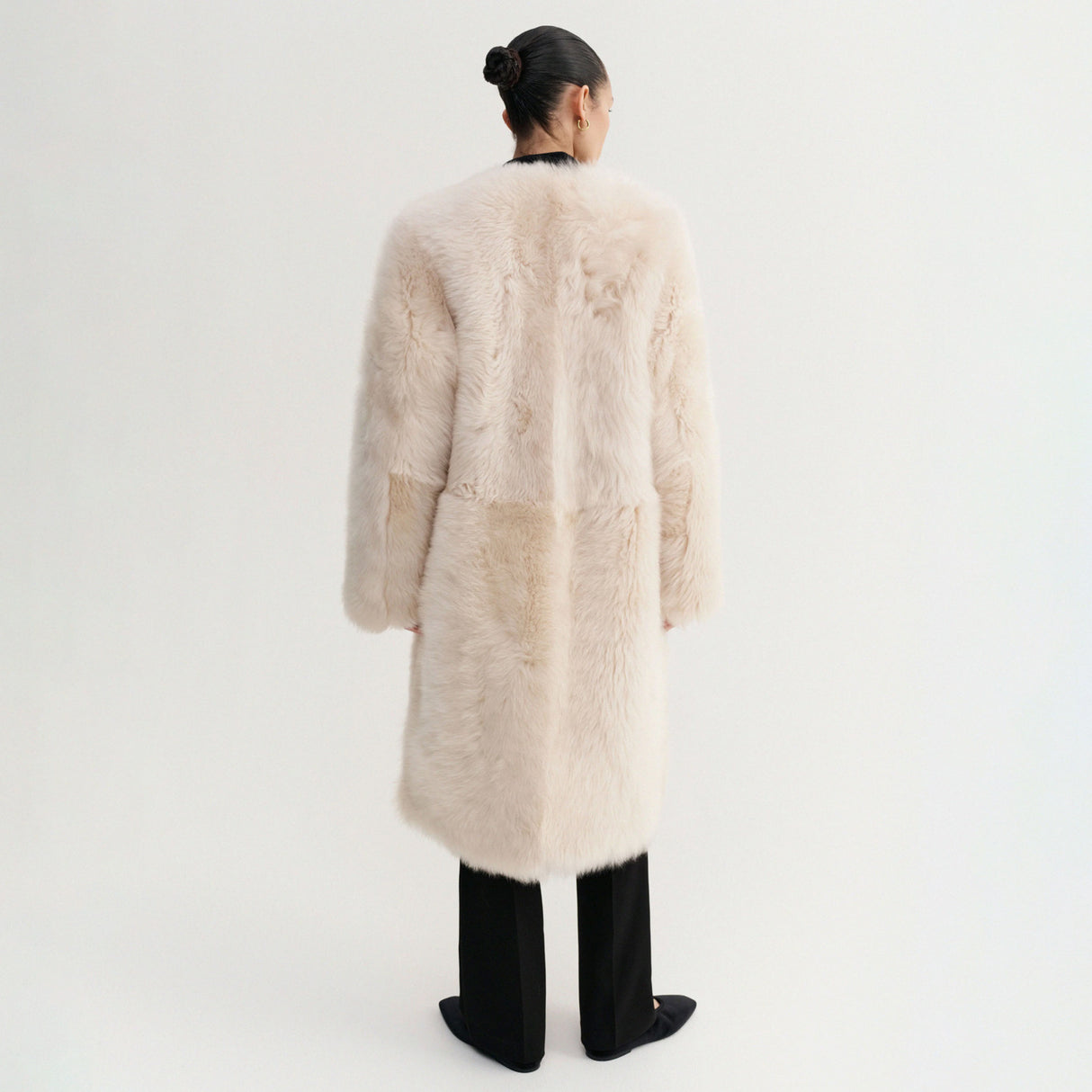 Almada Label GEMMA SHEARLING COAT, Cream