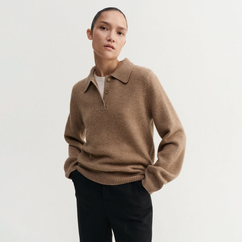 Almada Label GINE POLO SWEATER, Hazel
