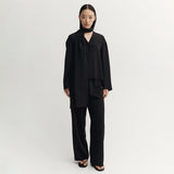 Almada Label LEIA SILK SHIRT, Black
