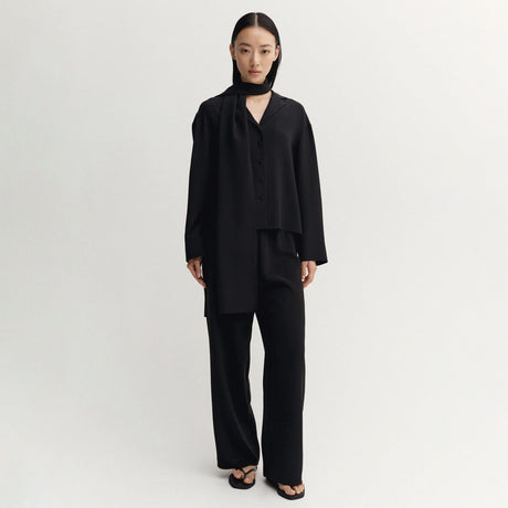 Almada Label LEIA SILK SHIRT, Black
