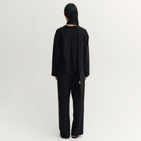 Almada Label LEIA SILK SHIRT, Black