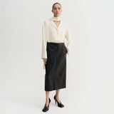 Almada Label LEIA SILK SHIRT, Vanilla