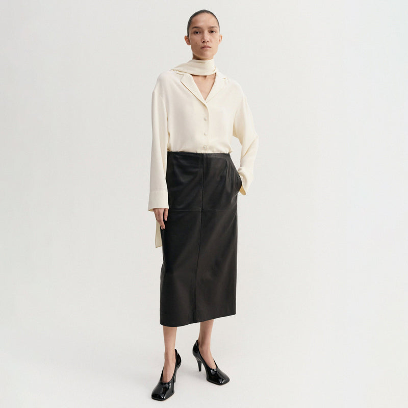 Almada Label LEIA SILK SHIRT, Vanilla