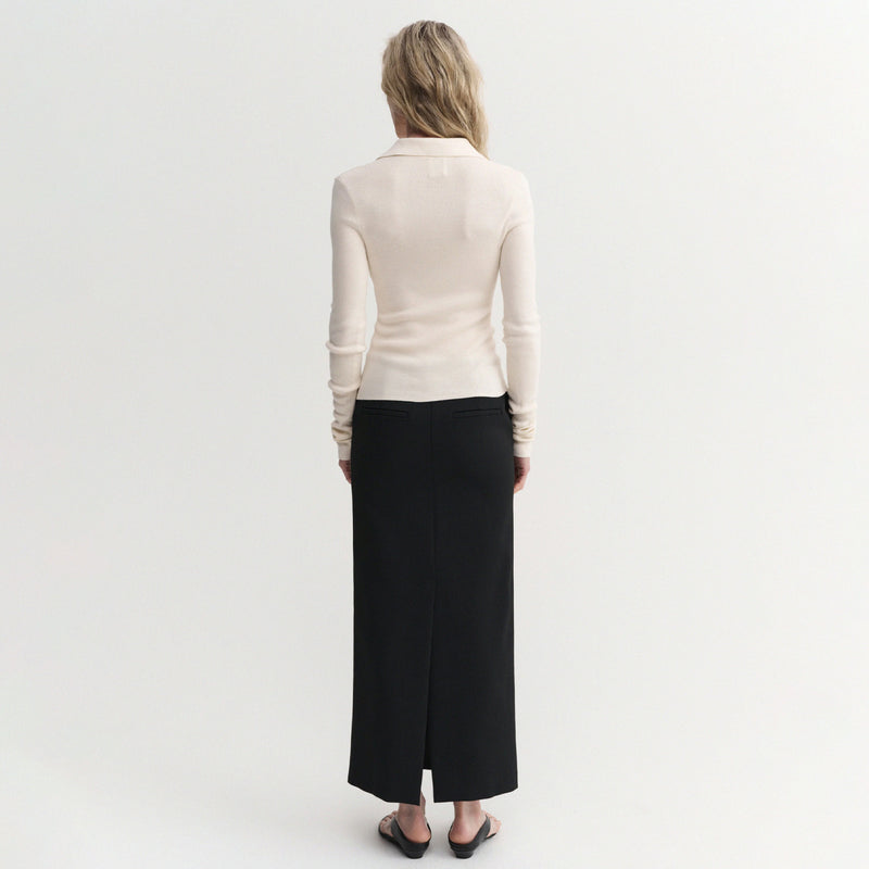 Almada Label LILI RIB CARDIGAN, Cream