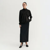 Almada Label MADDY SATIN BLOUSE, Black