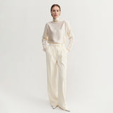 Almada Label MADDY SATIN BLOUSE, Vanilla