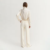 Almada Label MADDY SATIN BLOUSE, Vanilla