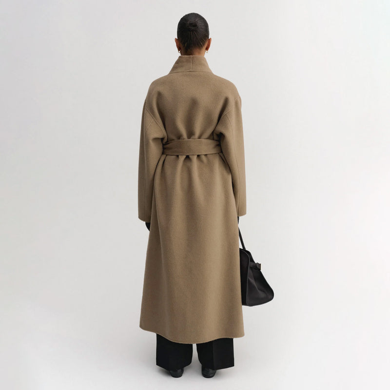 Almada Label MARA DOUBLE-FACED HAIRY COAT, Tan