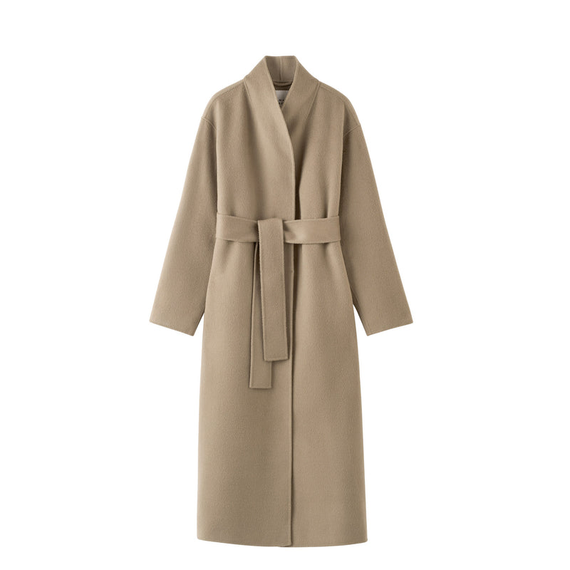 Almada Label MARA DOUBLE-FACED HAIRY COAT, Tan