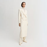 Almada Label MARGOT LONG TAILORED BLAZER, Cream