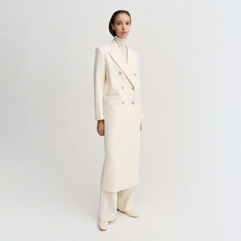 Almada Label MARGOT LONG TAILORED BLAZER, Cream