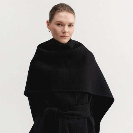 Almada Label MICHA DOUBLE SCARF, Black
