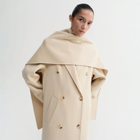 Almada Label MICHA DOUBLE SCARF, Vanilla