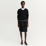 Almada Label NARA PONY LEATHER SKIRT, Black