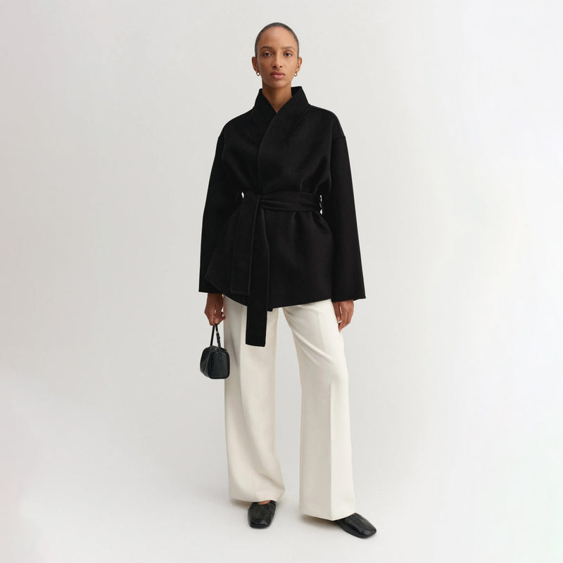 Almada Label NOORIE DOUBLE-FACED COAT, Black