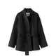 Almada Label NOORIE DOUBLE-FACED COAT, Black