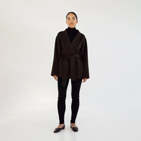 Almada Label NOORIE DOUBLE-FACED COAT, Chocolate