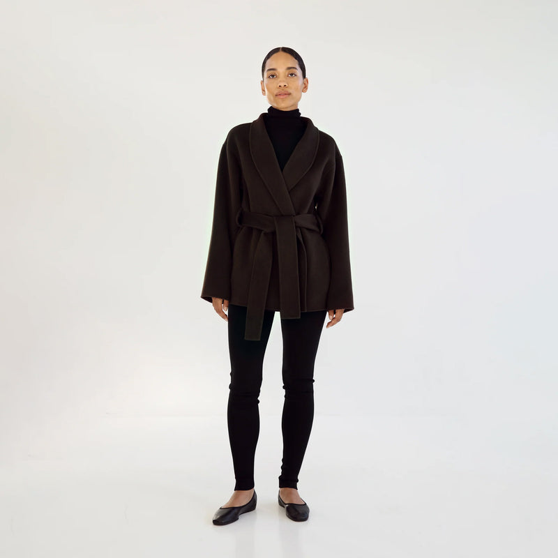 Almada Label NOORIE DOUBLE-FACED COAT, Chocolate