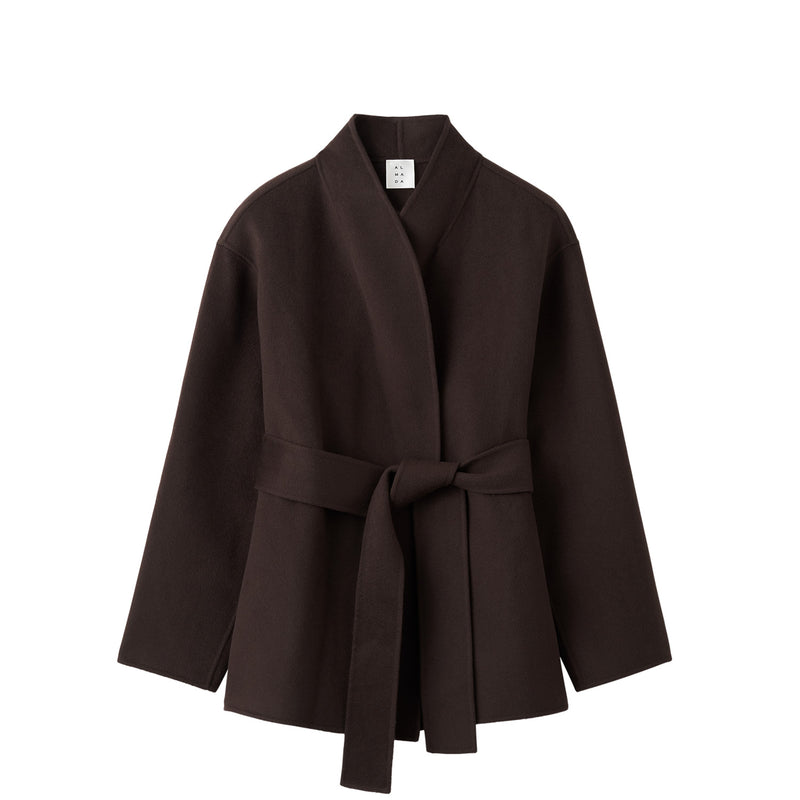 Almada Label NOORIE DOUBLE-FACED COAT, Chocolate