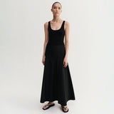 Almada Label ONA POPLIN SKIRT, Black
