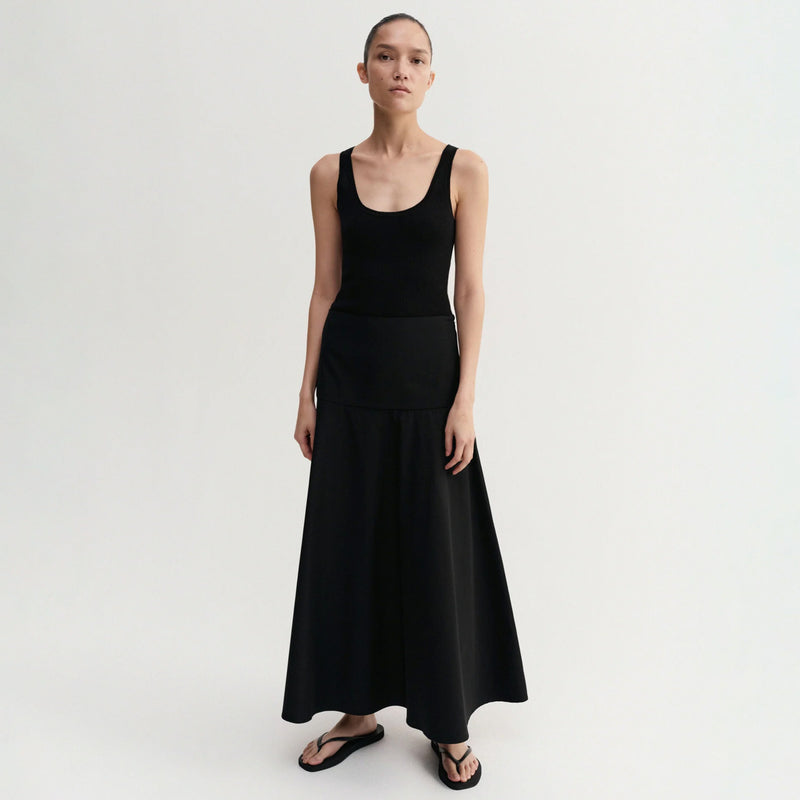Almada Label ONA POPLIN SKIRT, Black