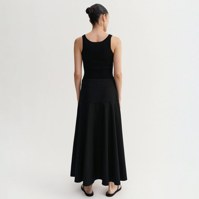 Almada Label ONA POPLIN SKIRT, Black