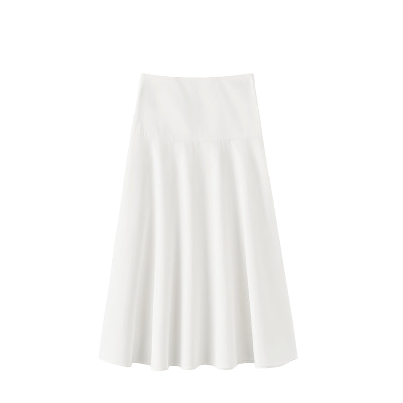 Almada Label ONA POPLIN SKIRT, White