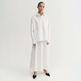 Almada Label ONA POPLIN SKIRT, White