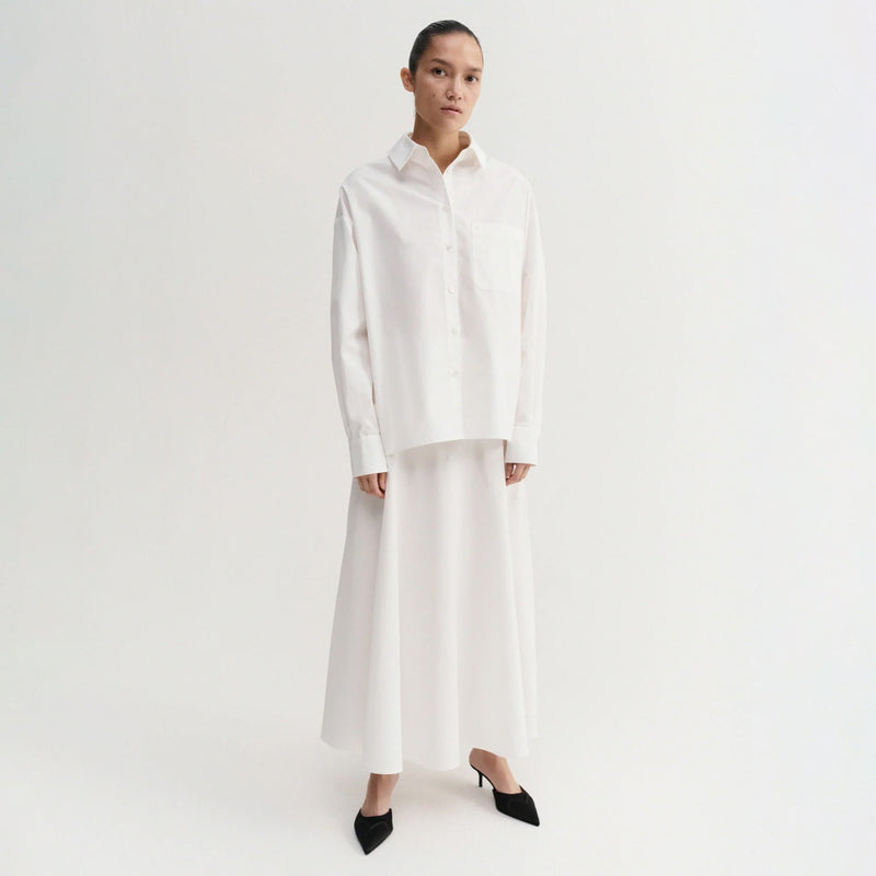 Almada Label ONA POPLIN SKIRT, White