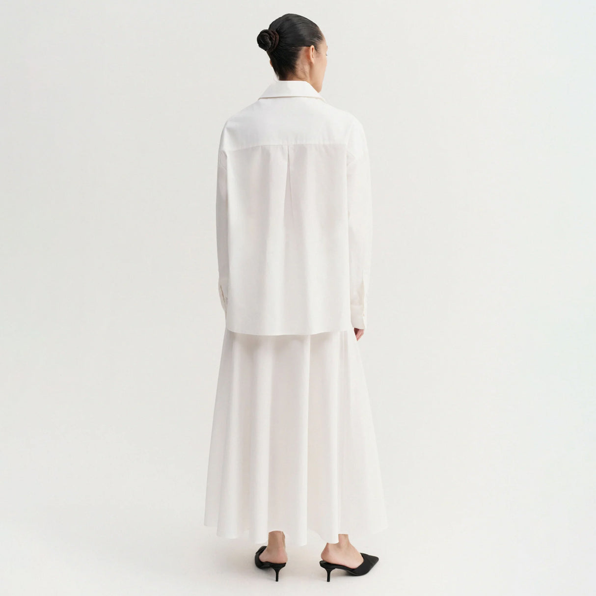 Almada Label ONA POPLIN SKIRT, White