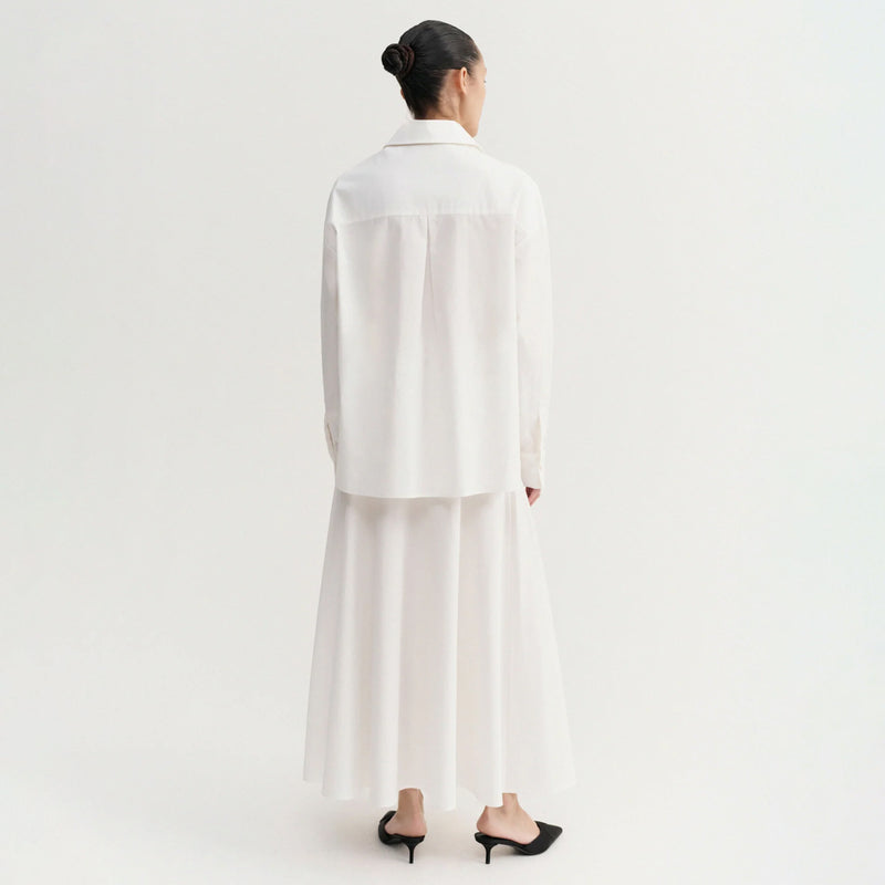 Almada Label ONA POPLIN SKIRT, White