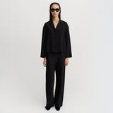 Almada Label PHILINE SILK PANTS, Black