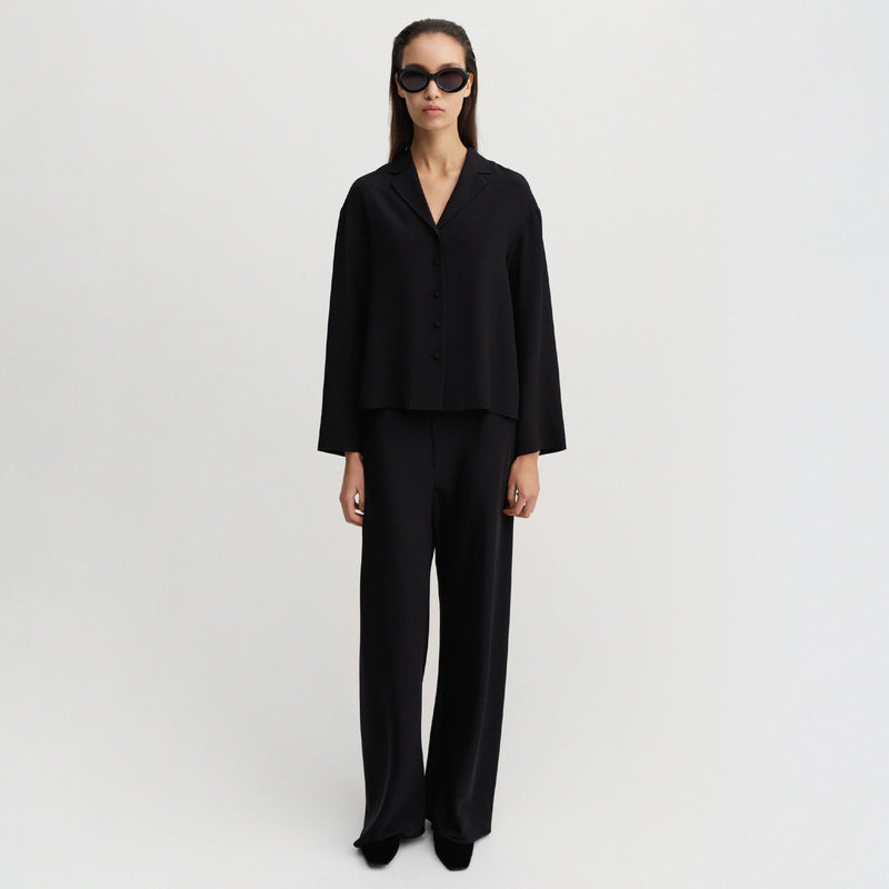Almada Label PHILINE SILK PANTS, Black