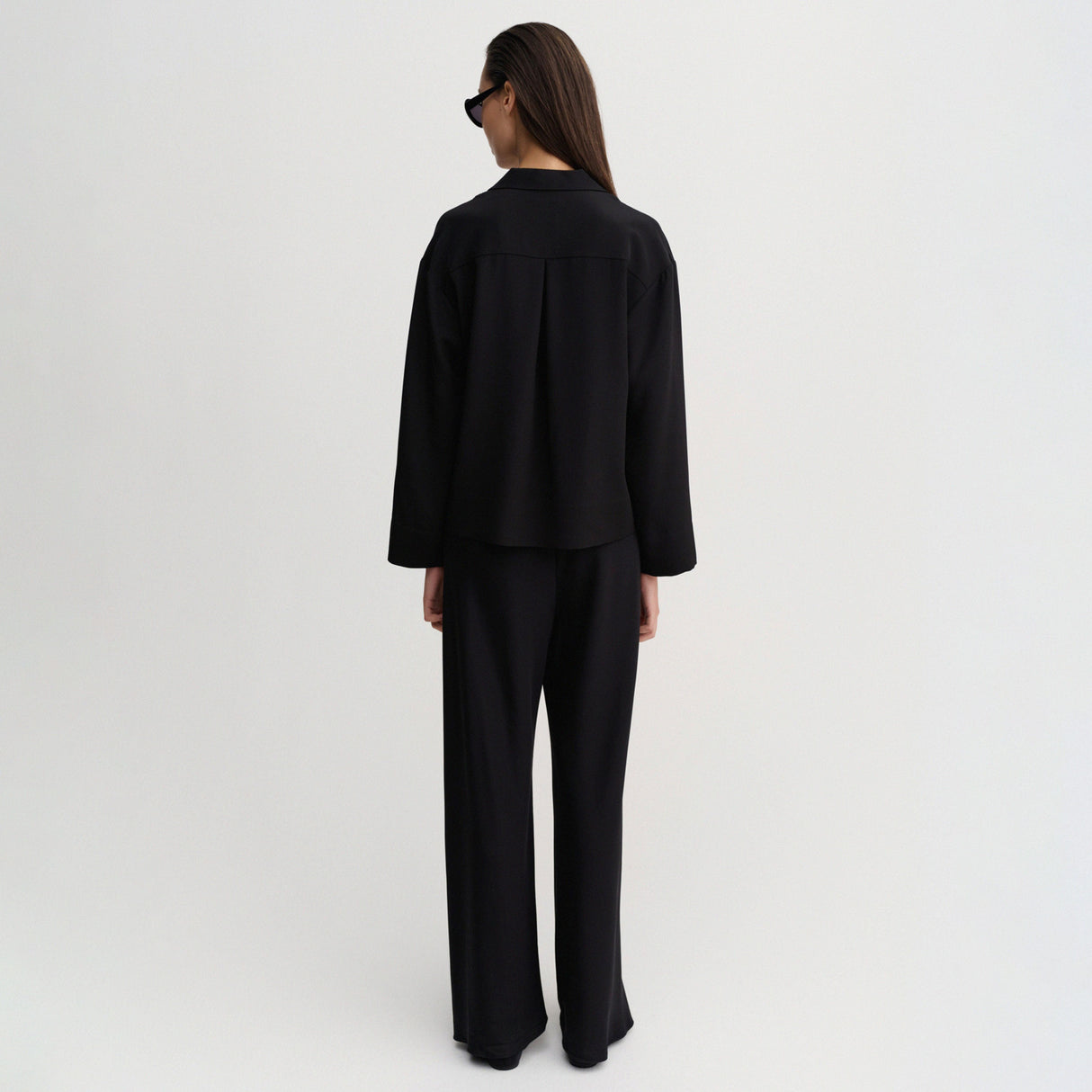 Almada Label PHILINE SILK PANTS, Black