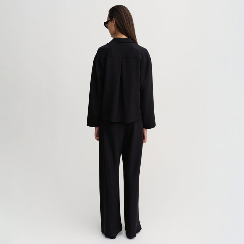 Almada Label PHILINE SILK PANTS, Black