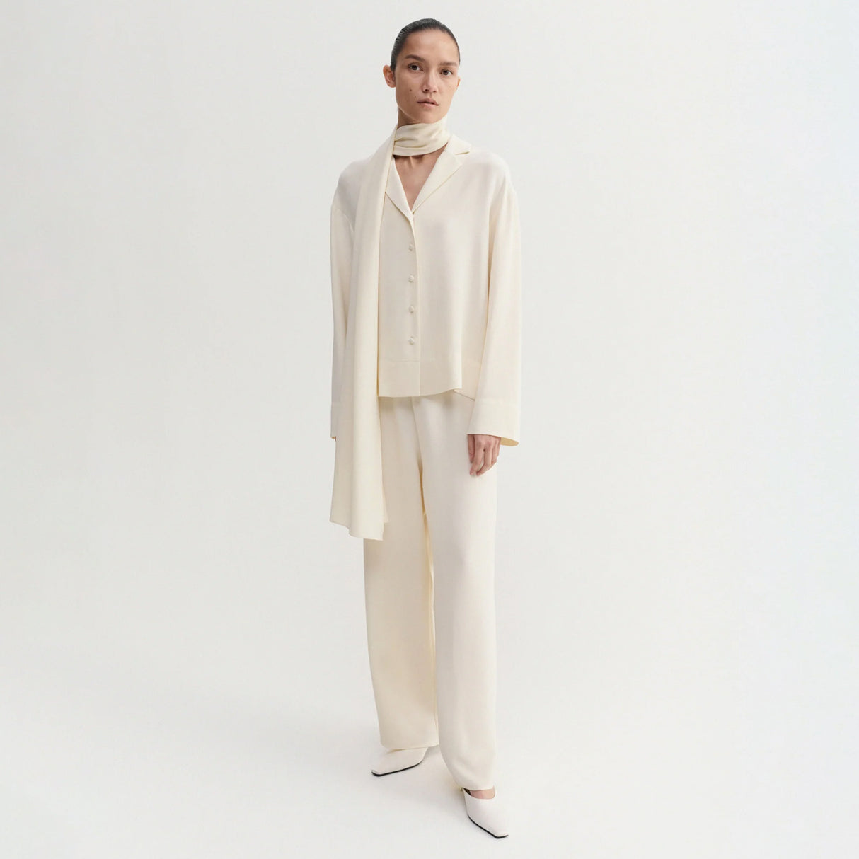 Almada Label PHILINE SILK PANTS, Vanilla