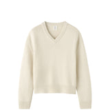 Almada Label YARA V-NECK SWEATER, Vanilla