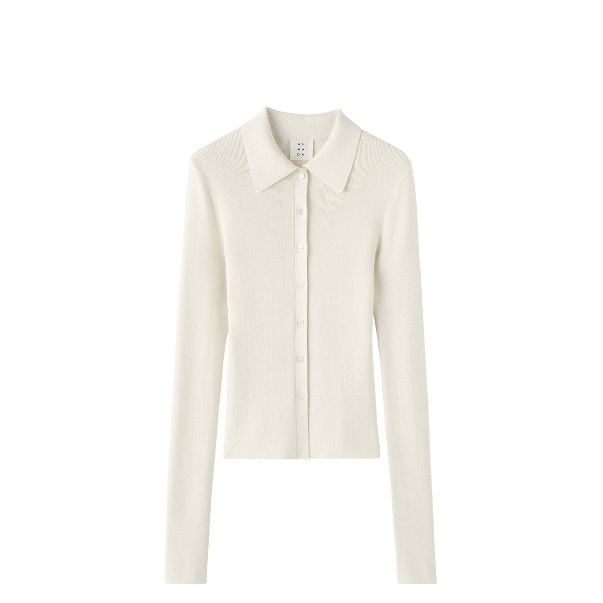 White long-sleeve shirt on a white background