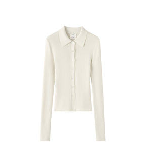 White long-sleeve shirt on a white background