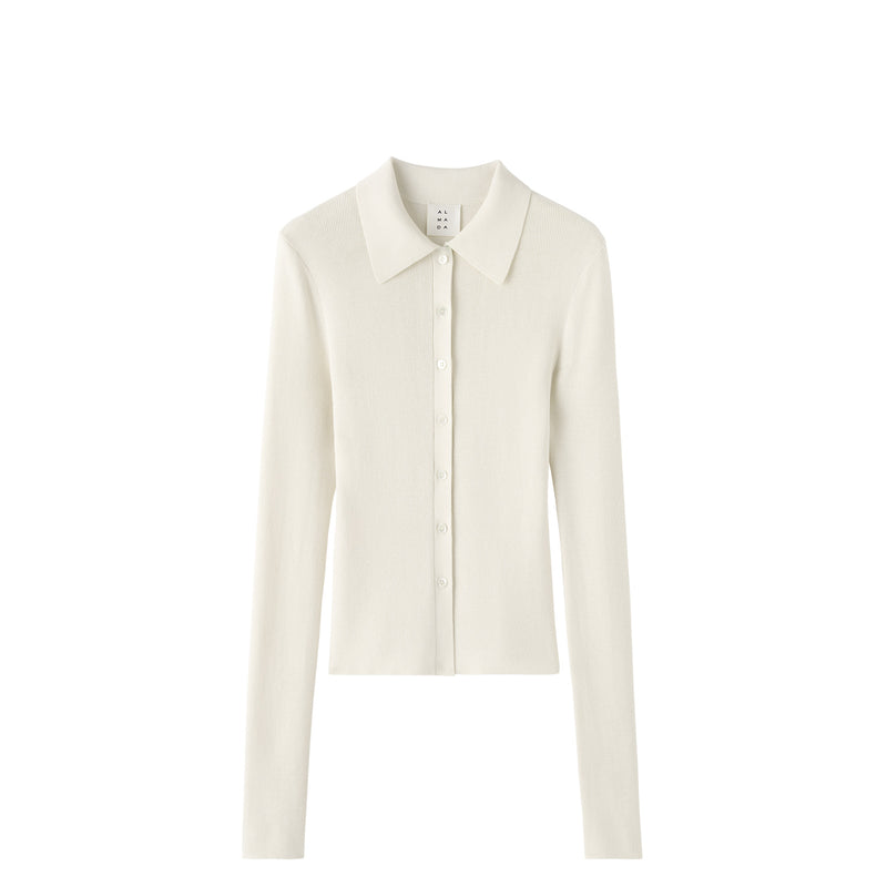 White long-sleeve shirt on a white background