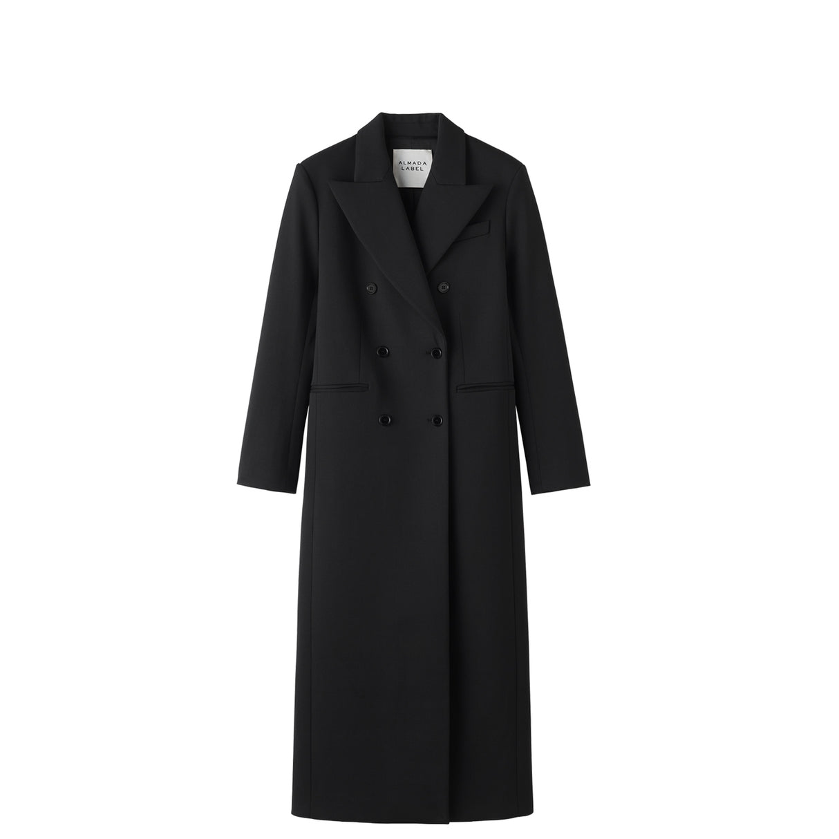 Black coat on a white background