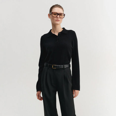 Almada Label MINOU COLLAR SWEATER, Black